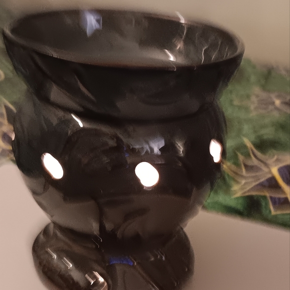 Scentsy Apollo Full Size Warmer Teal Blue Gray Retired With Light Blub - Picture 4 of 7